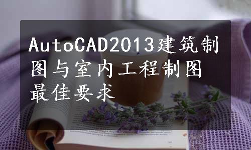 AutoCAD2013建筑制图与室内工程制图最佳要求