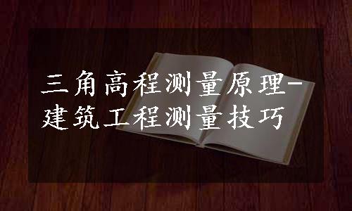 三角高程测量原理-建筑工程测量技巧