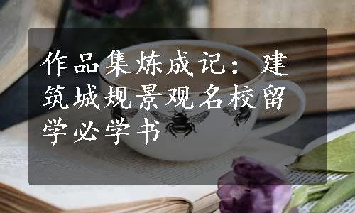 作品集炼成记：建筑城规景观名校留学必学书