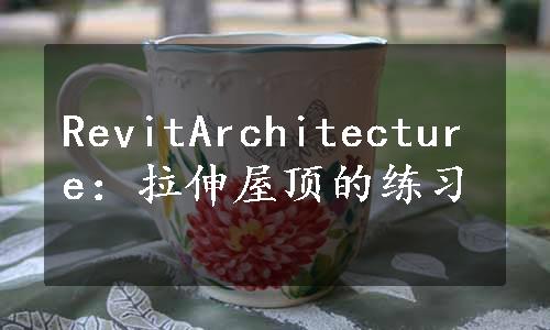 RevitArchitecture：拉伸屋顶的练习