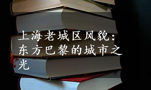 上海老城区风貌：东方巴黎的城市之光