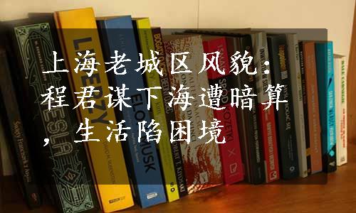 上海老城区风貌：程君谋下海遭暗算，生活陷困境