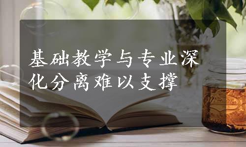 基础教学与专业深化分离难以支撑