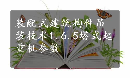 装配式建筑构件吊装技术1.6.5塔式起重机参数