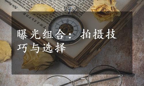 曝光组合：拍摄技巧与选择