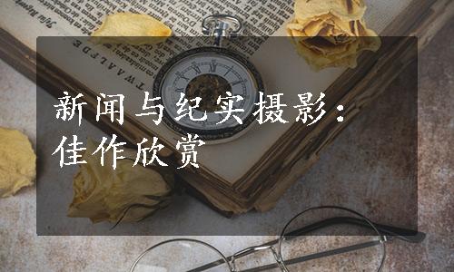 新闻与纪实摄影：佳作欣赏