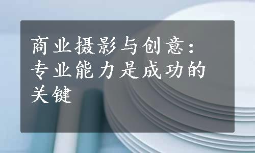 商业摄影与创意：专业能力是成功的关键