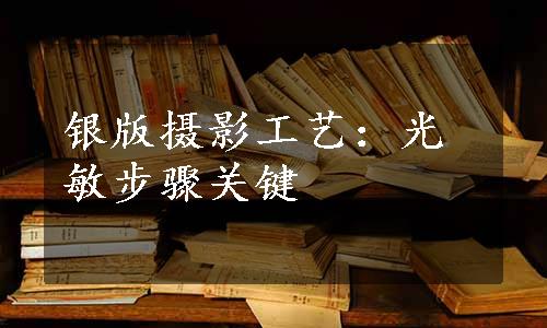 银版摄影工艺：光敏步骤关键