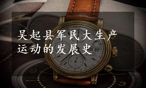 吴起县军民大生产运动的发展史