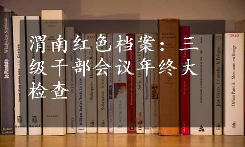 渭南红色档案：三级干部会议年终大检查