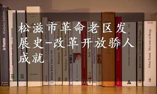 松滋市革命老区发展史-改革开放骄人成就