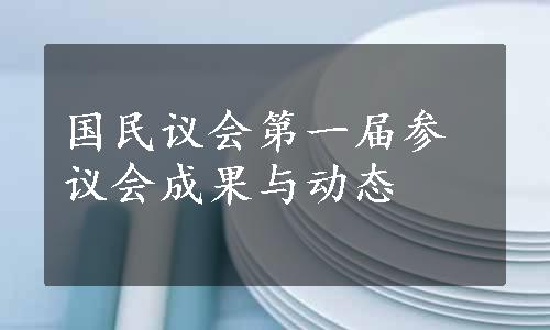 国民议会第一届参议会成果与动态