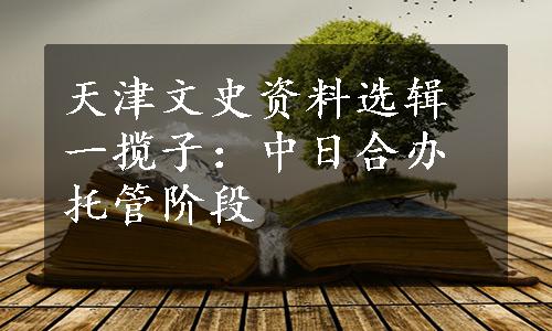 天津文史资料选辑一揽子：中日合办托管阶段