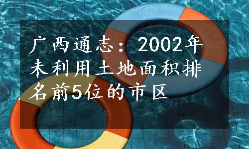 广西通志：2002年未利用土地面积排名前5位的市区