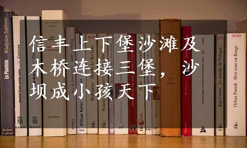 信丰上下堡沙滩及木桥连接三堡，沙坝成小孩天下