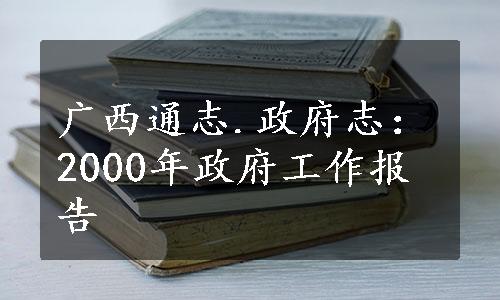 广西通志.政府志：2000年政府工作报告