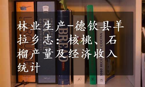 林业生产-德钦县羊拉乡志：核桃、石榴产量及经济收入统计