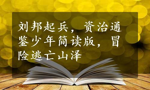 刘邦起兵，资治通鉴少年简读版，冒险逃亡山泽