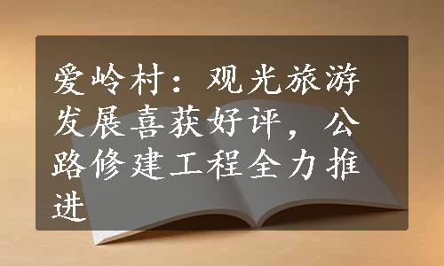 爱岭村：观光旅游发展喜获好评，公路修建工程全力推进