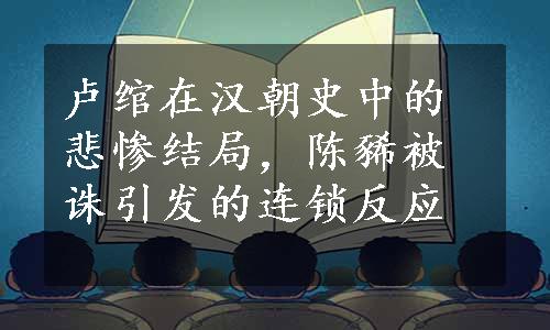 卢绾在汉朝史中的悲惨结局，陈豨被诛引发的连锁反应