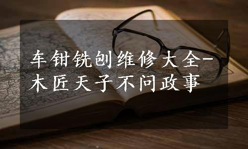 车钳铣刨维修大全-木匠天子不问政事