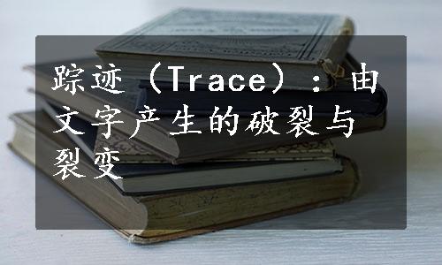 踪迹（Trace）：由文字产生的破裂与裂变