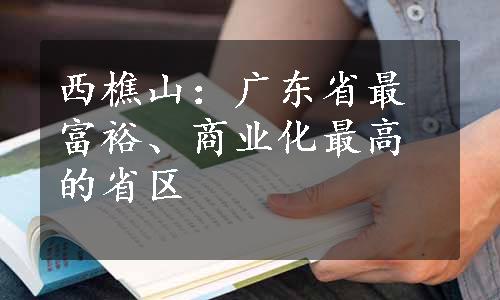 西樵山：广东省最富裕、商业化最高的省区