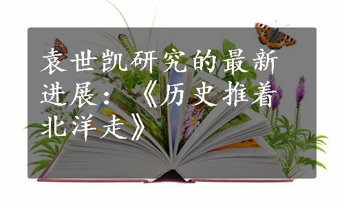 袁世凯研究的最新进展：《历史推着北洋走》