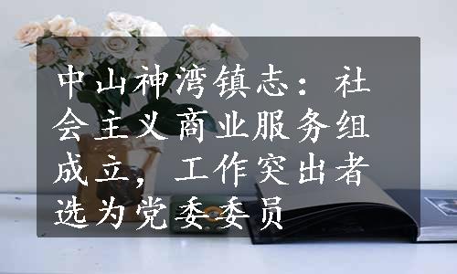 中山神湾镇志：社会主义商业服务组成立，工作突出者选为党委委员