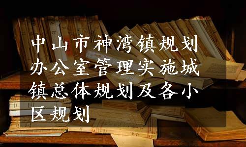 中山市神湾镇规划办公室管理实施城镇总体规划及各小区规划