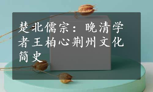 楚北儒宗：晚清学者王柏心荆州文化简史