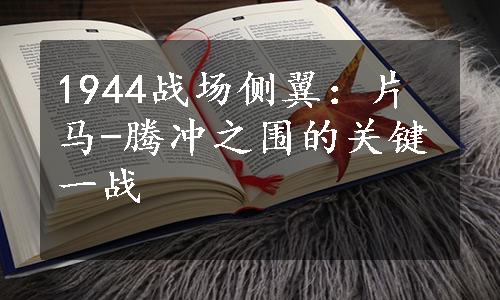 1944战场侧翼：片马-腾冲之围的关键一战