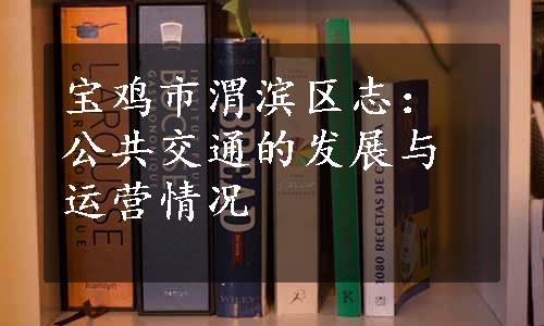 宝鸡市渭滨区志：公共交通的发展与运营情况