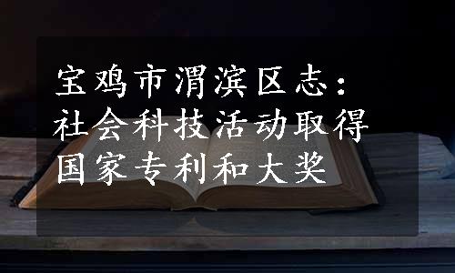 宝鸡市渭滨区志：社会科技活动取得国家专利和大奖