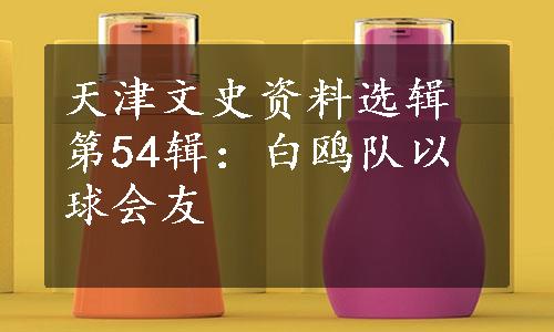 天津文史资料选辑第54辑：白鸥队以球会友