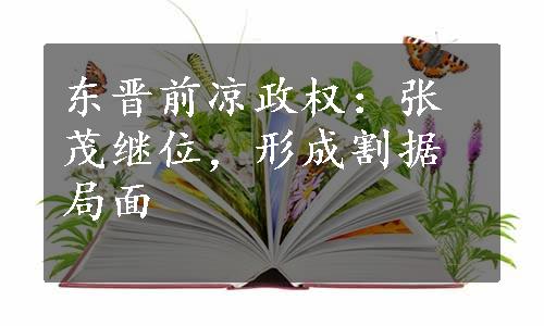 东晋前凉政权：张茂继位，形成割据局面