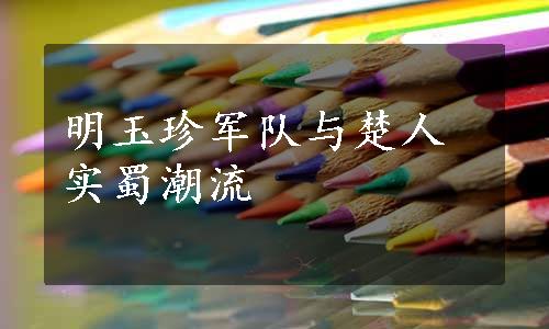 明玉珍军队与楚人实蜀潮流