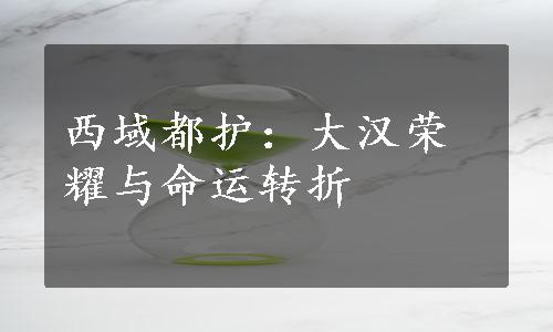 西域都护：大汉荣耀与命运转折