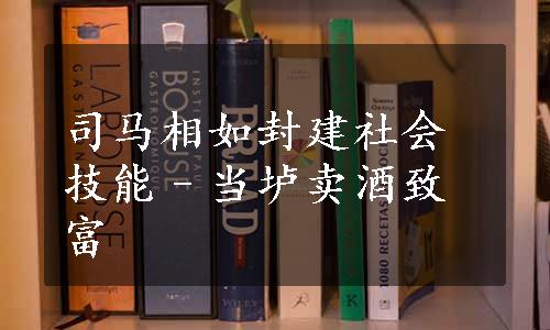 司马相如封建社会技能–当垆卖酒致富