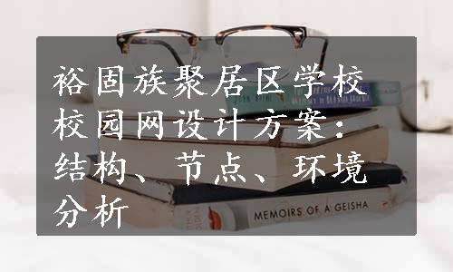 裕固族聚居区学校校园网设计方案：结构、节点、环境分析