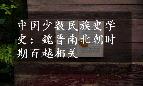 中国少数民族史学史：魏晋南北朝时期百越相关