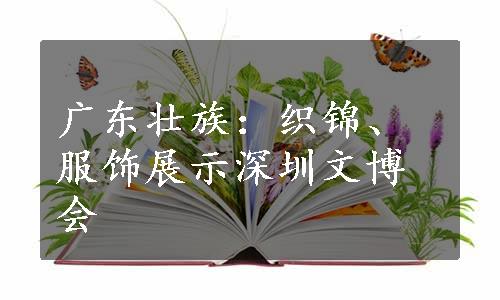 广东壮族：织锦、服饰展示深圳文博会