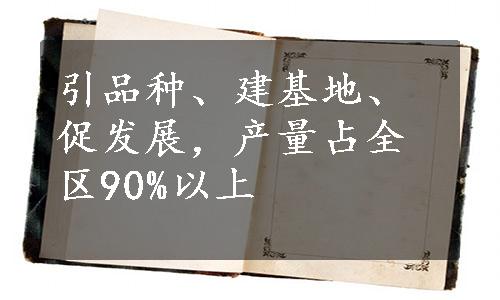 引品种、建基地、促发展，产量占全区90%以上