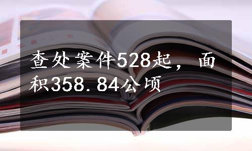 查处案件528起，面积358.84公顷