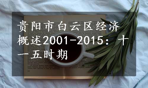 贵阳市白云区经济概述2001-2015：十一五时期