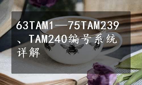 63TAM1—75TAM239、TAM240编号系统详解