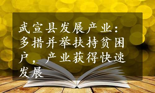 武宣县发展产业：多措并举扶持贫困户，产业获得快速发展