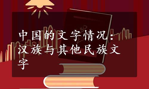 中国的文字情况：汉族与其他民族文字