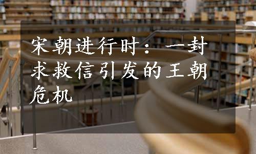 宋朝进行时：一封求救信引发的王朝危机