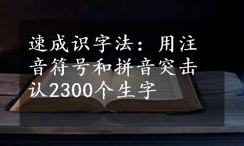 速成识字法：用注音符号和拼音突击认2300个生字